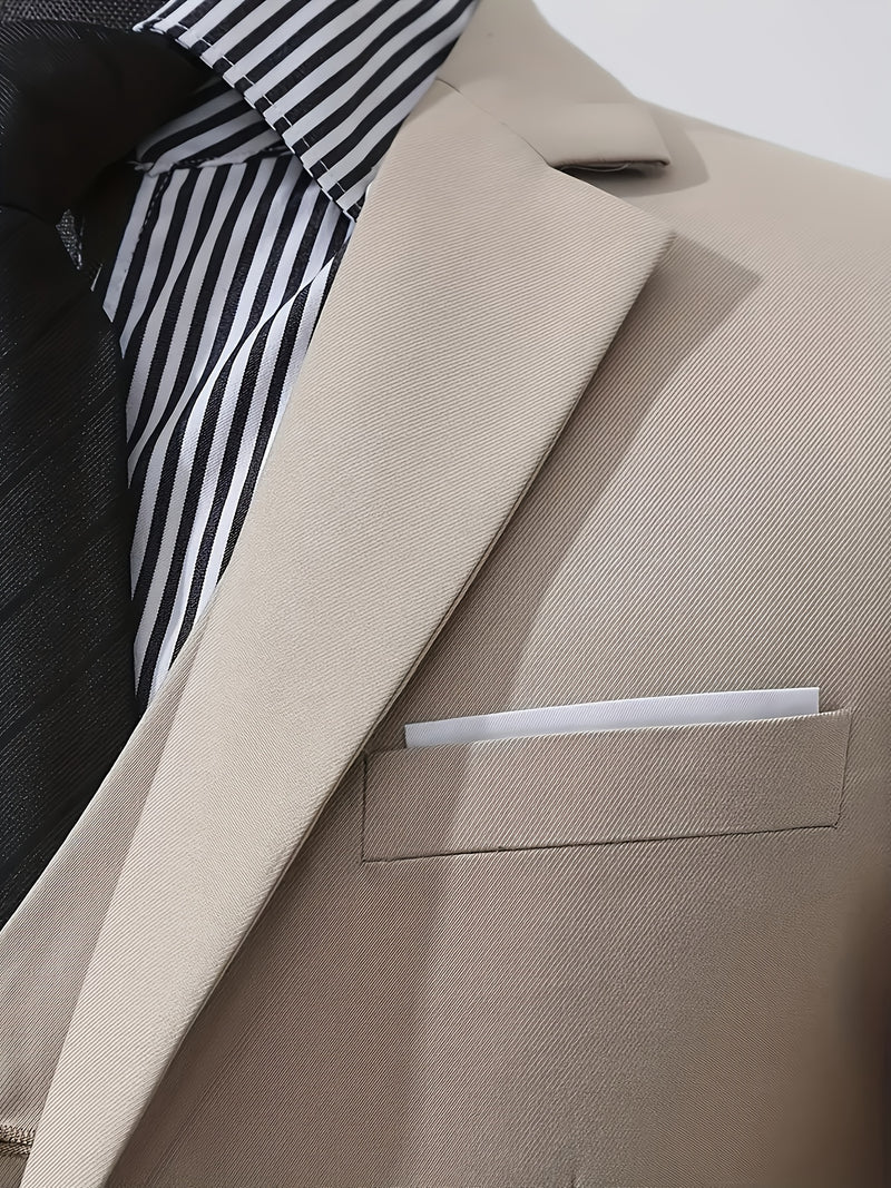 Men's Premium Two-Piece Suit, Jacket + Pants, Ideal for Formal Wear.
