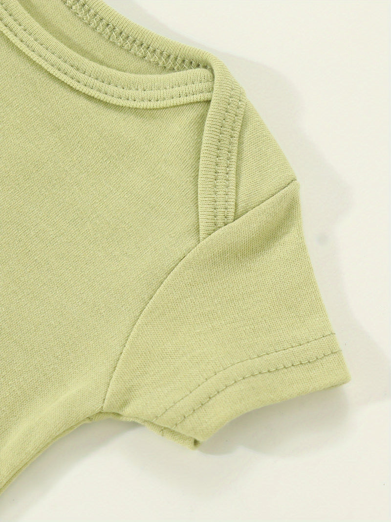 7pcs Set Newborn Infant Romper, 0-9 Months Baby Triangle Bodysuit.