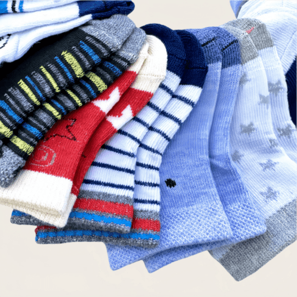 6/12 Pairs Random Style Baby Socks for Boys And Girls, Size 0-12M.