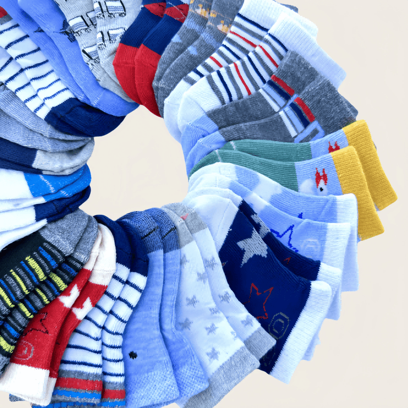 6/12 Pairs Random Style Baby Socks for Boys And Girls, Size 0-12M.