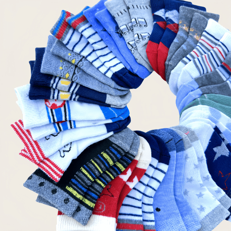 6/12 Pairs Random Style Baby Socks for Boys And Girls, Size 0-12M.