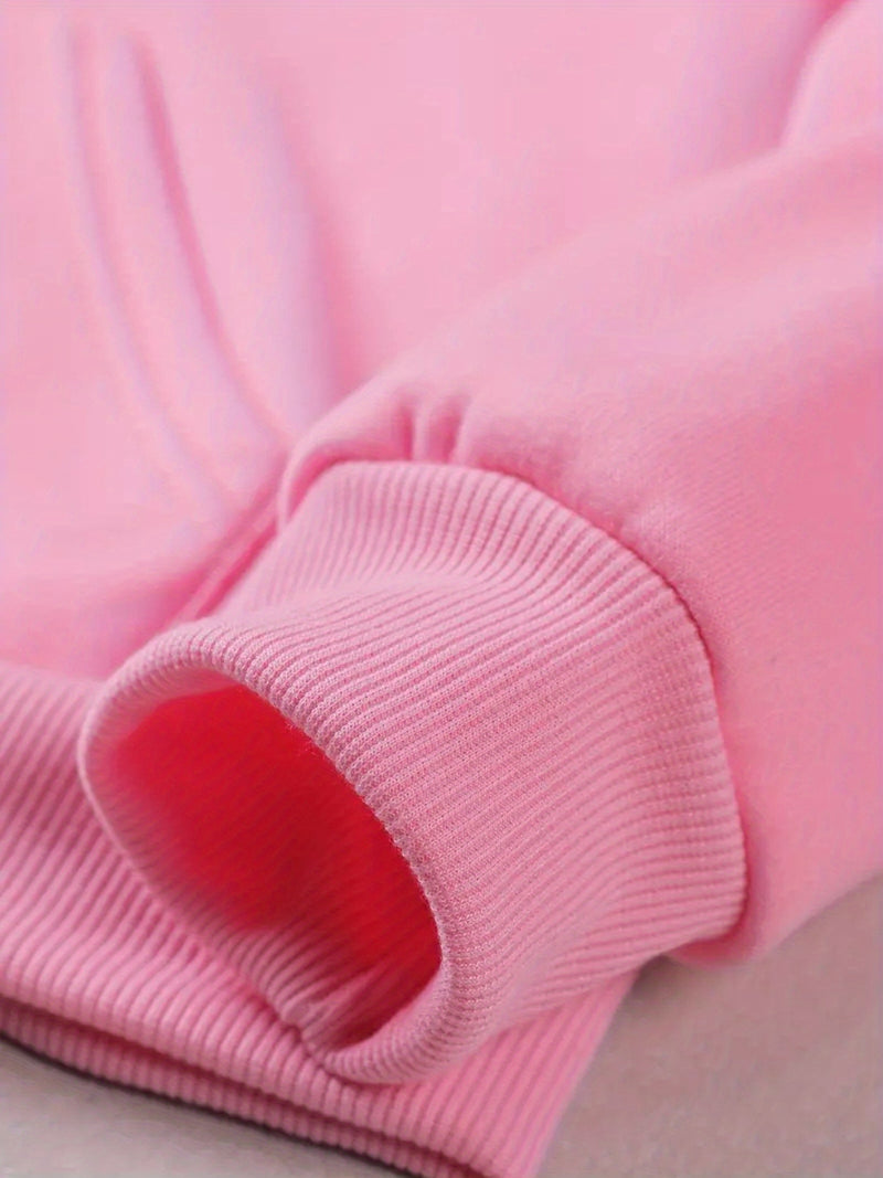 Women's Cozy Fleece-Lined Hoodie with Drawstring & Kangaroo Pocket.