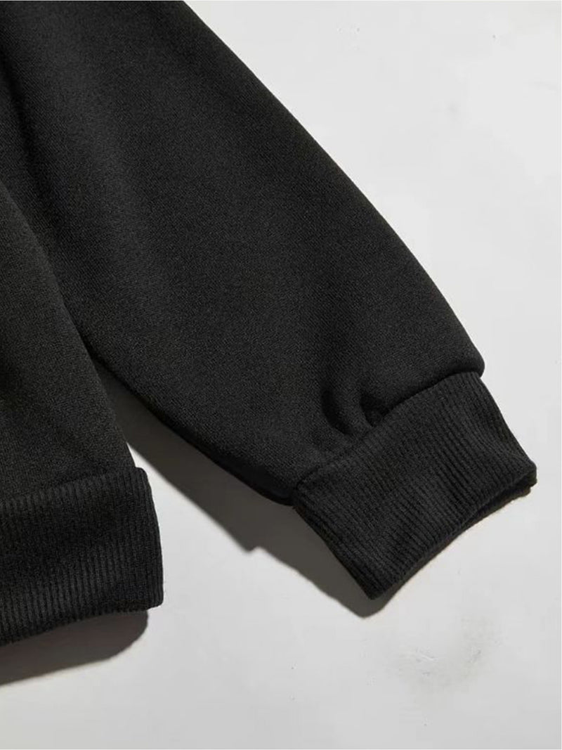 Men's Hooded Sweatshirt with Fashionable Print Design.