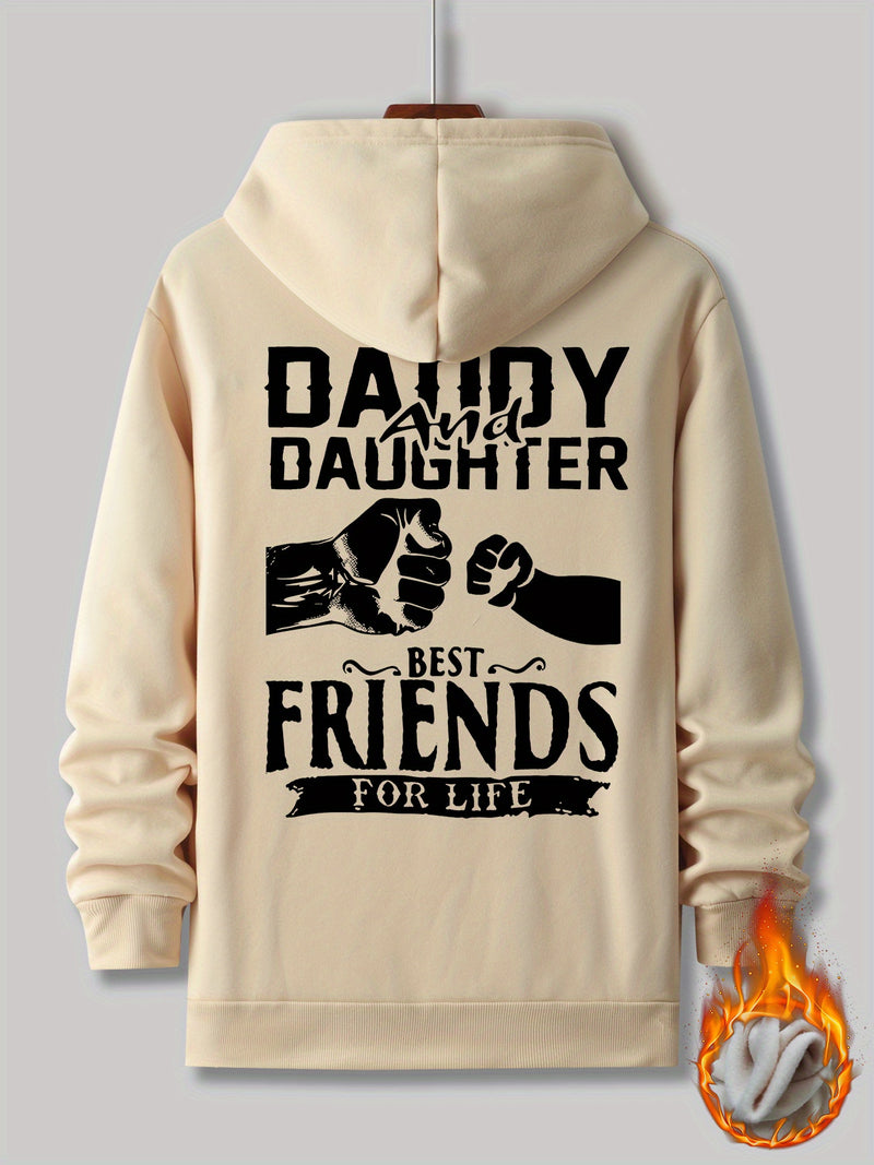 Men's Hooded Sweatshirt with Fashionable Print Design.