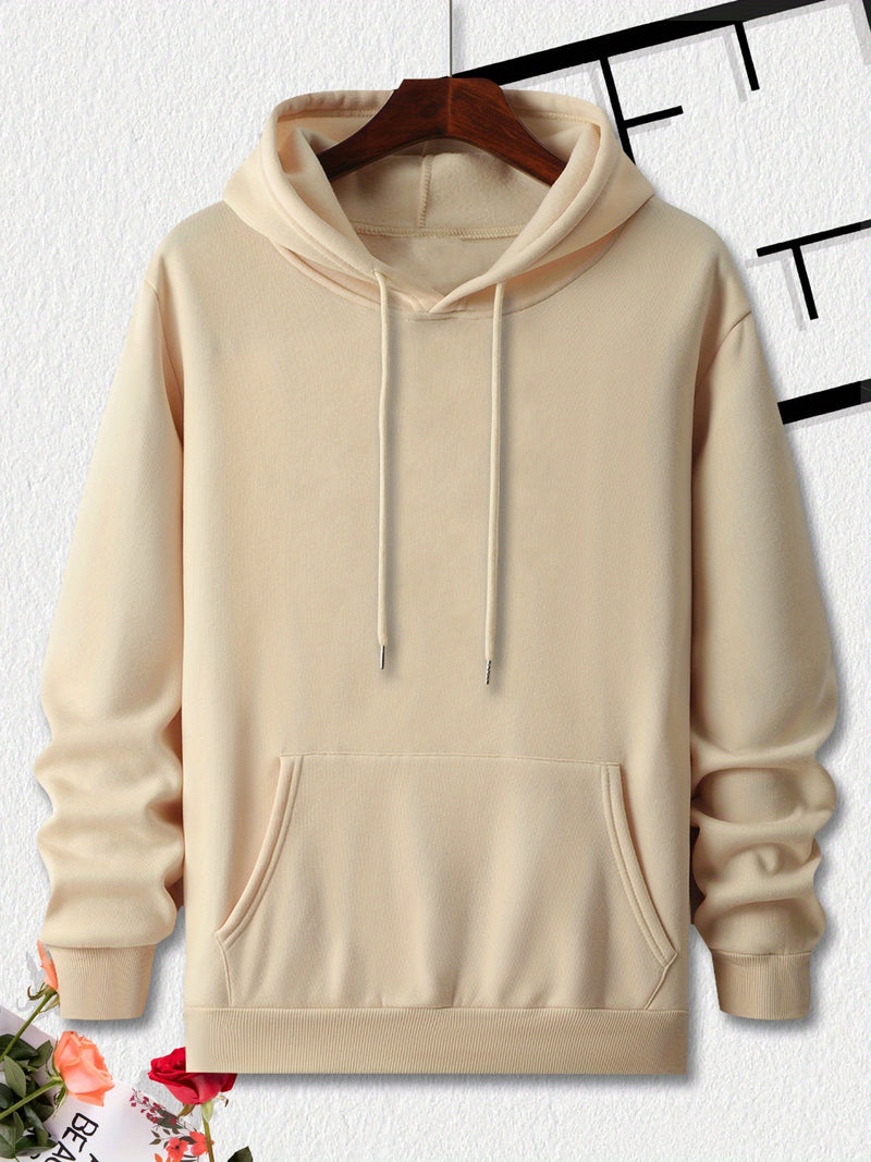 Men's Hooded Sweatshirt with Fashionable Print Design.