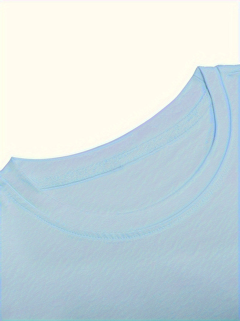Plus Size Men's Summer Short-Sleeve Graphic Print T-Shirt.