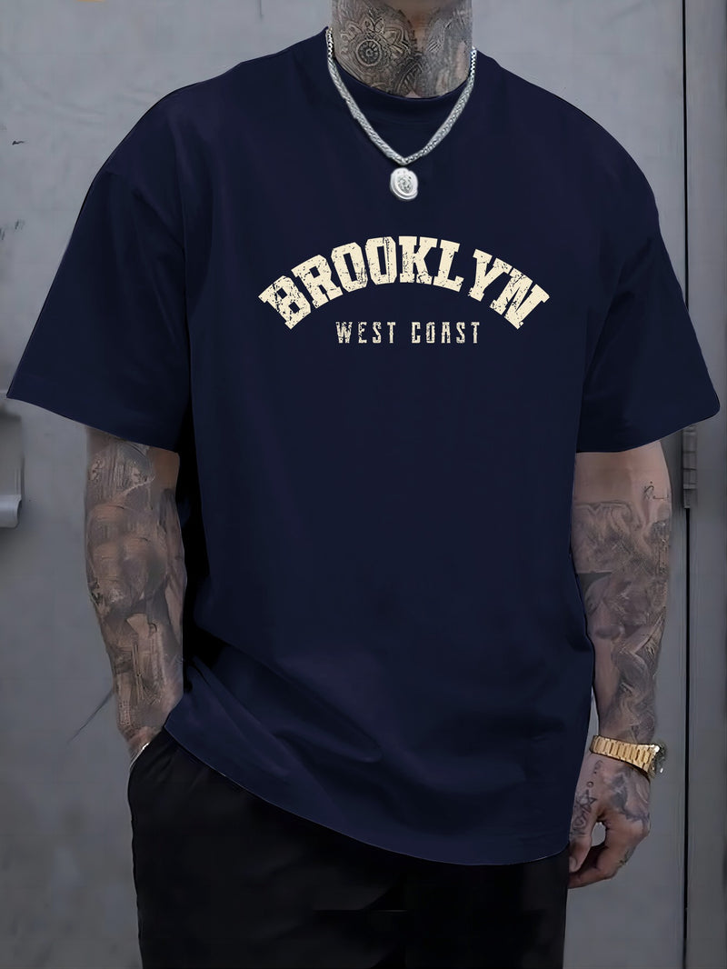 Men's Summer Short-Sleeve Graphic Print T-Shirt.