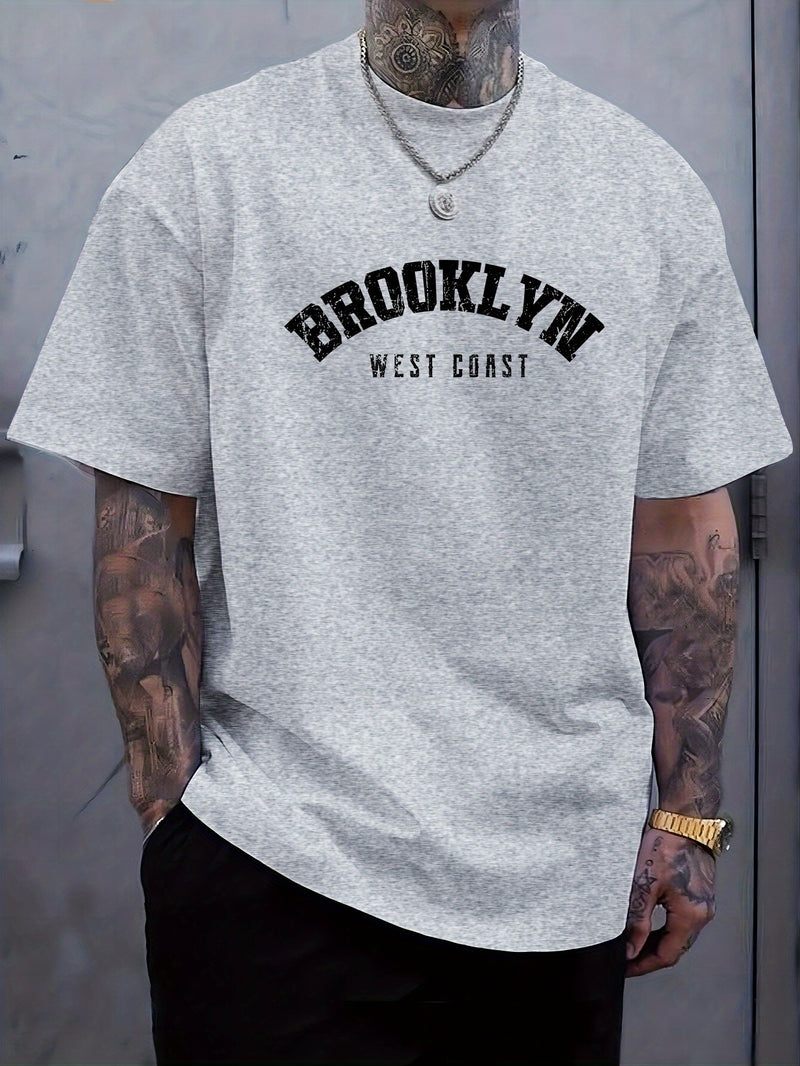Men's Summer Short-Sleeve Graphic Print T-Shirt.