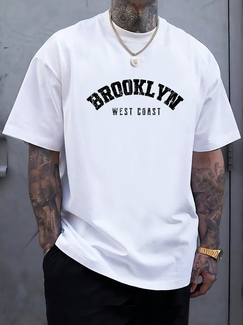 Men's Summer Short-Sleeve Graphic Print T-Shirt.