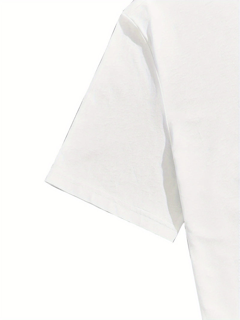 Men's Summer Short-Sleeve Graphic Print T-Shirt.
