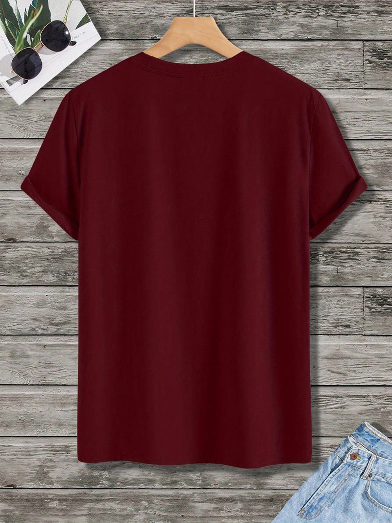 Men's Plus Size Summer Casual Short Sleeve T-Shirt.