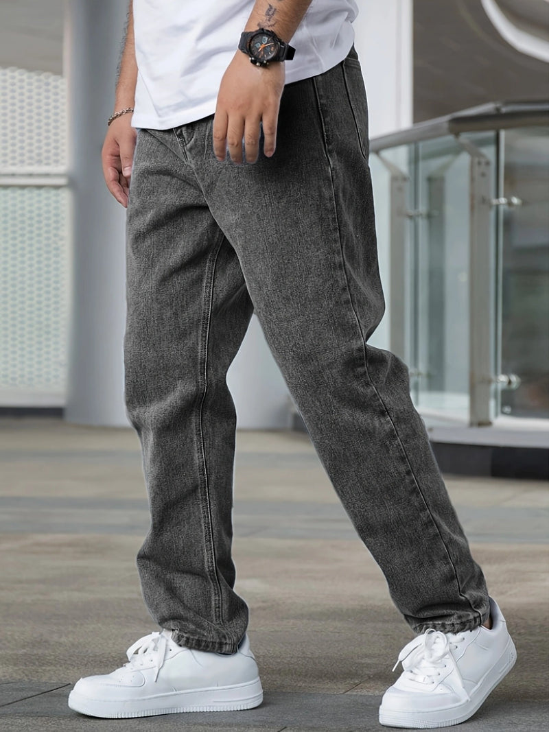 Men's Casual Stretch Denim Long Pants.