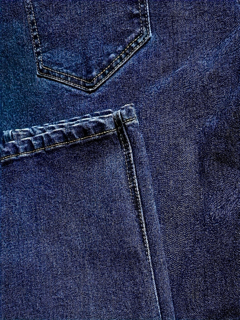Men's Slim-Fit Stretchy Versatile Classic Solid Color Skinny Jeans.