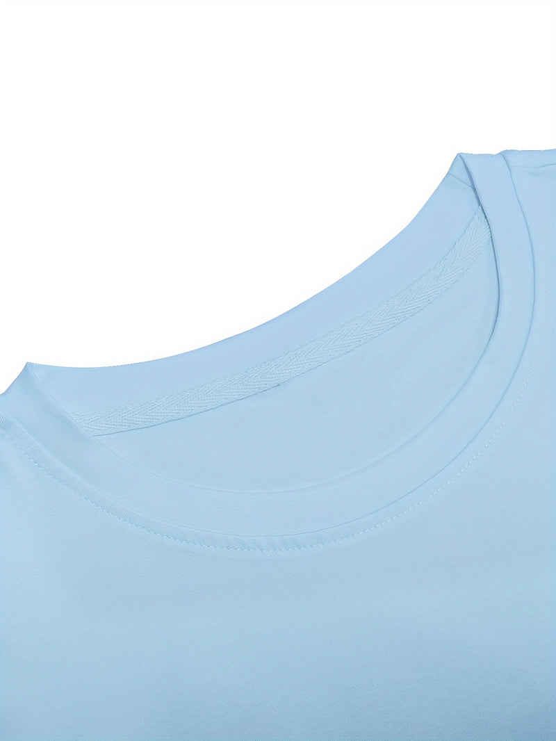 Plus Size Men’s Summer Short-Sleeve Graphic Print T-Shirt.
