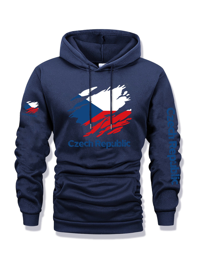 Men's Fleece-Lined Hooded Sweatshirt.