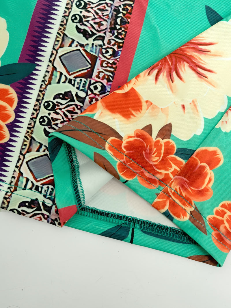 2pcs Women’s Stylish Fitted Sexy Printed Camisole And Bodycon Printed Skirt.