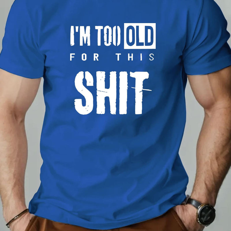 Men's SHIT Graphic Summer Casual Crew Neck Short Sleeve T-Shirt.