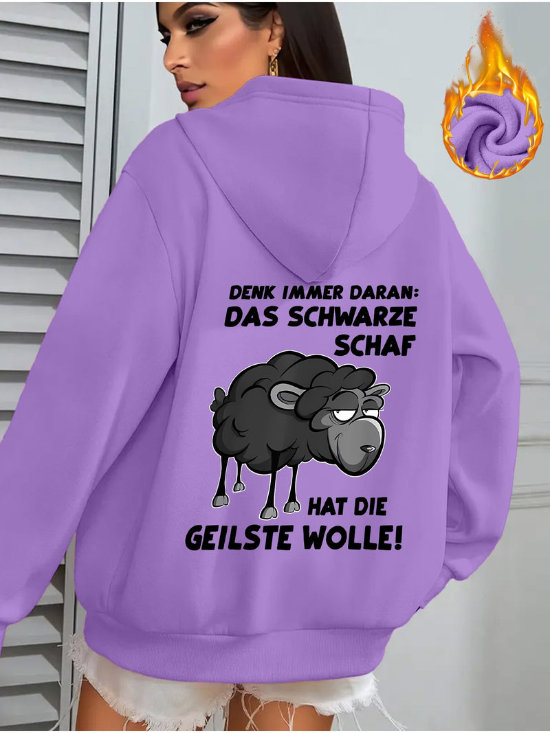 Black Sheep Women's Stylish Casual Sports Hoodie.