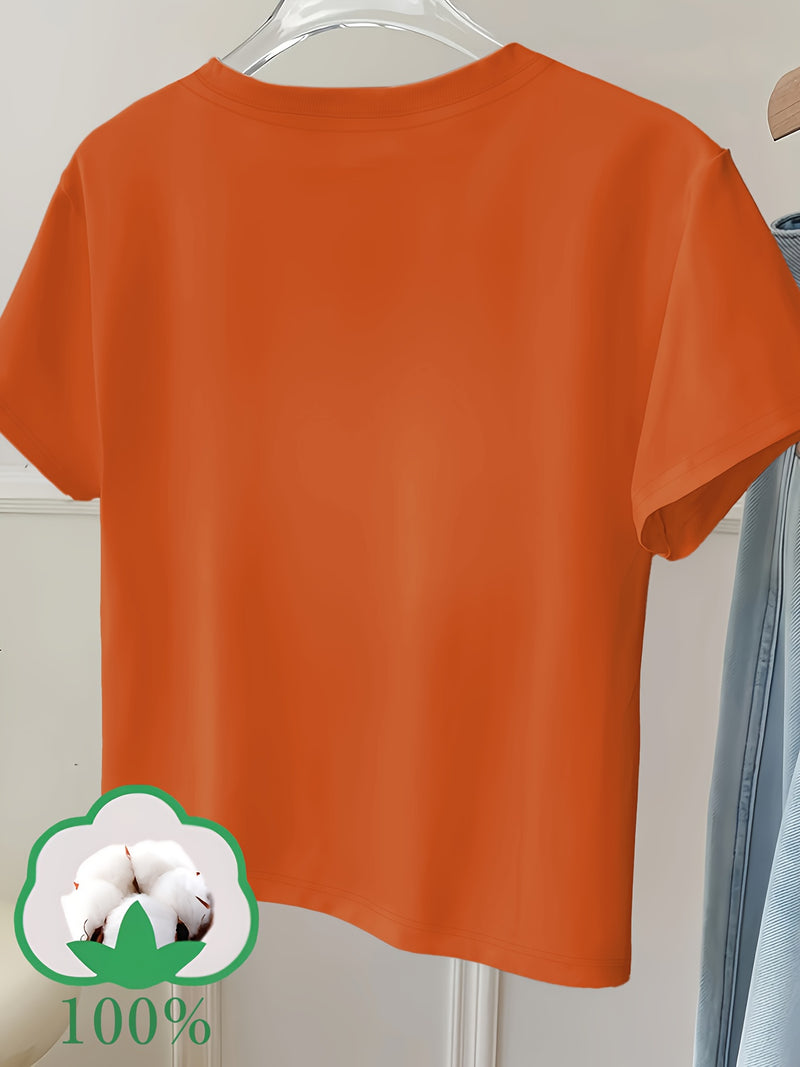 Women’s Round Neck Short Sleeve T-Shirt.