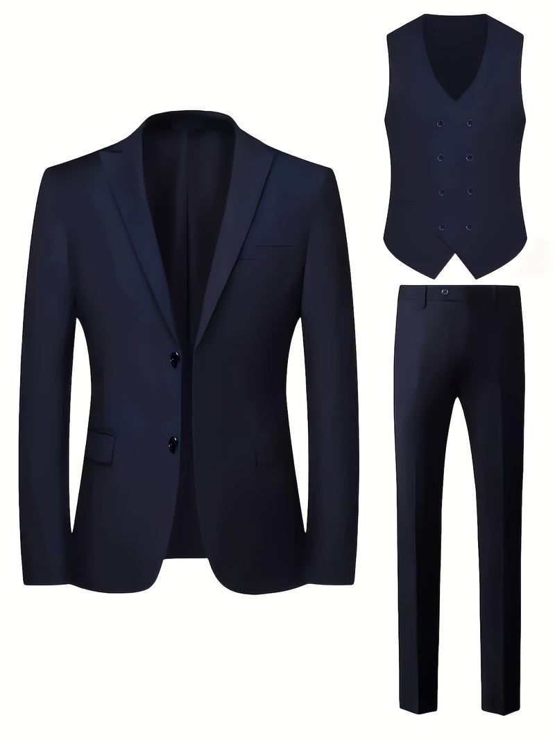 A Three-Piece Suit for Men Suitable for Weddings And Formal Occasions.