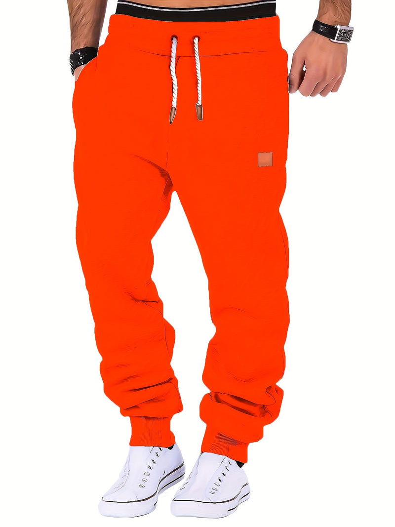 Drawstring Sweatpants Loose Fit Pants Men's Casual Joggers.