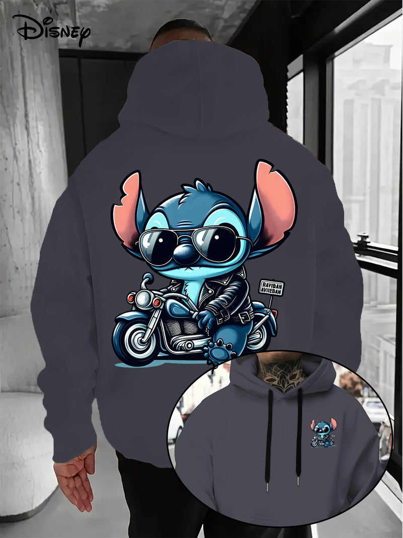 Disney Hoodie - Men's Stitch Driving Cartoon