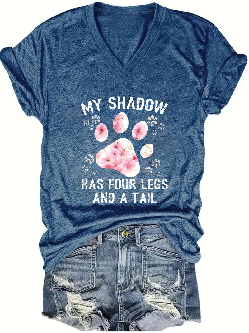 3pcs Women's V-Neck T-Shirts - Casual Short Sleeve.