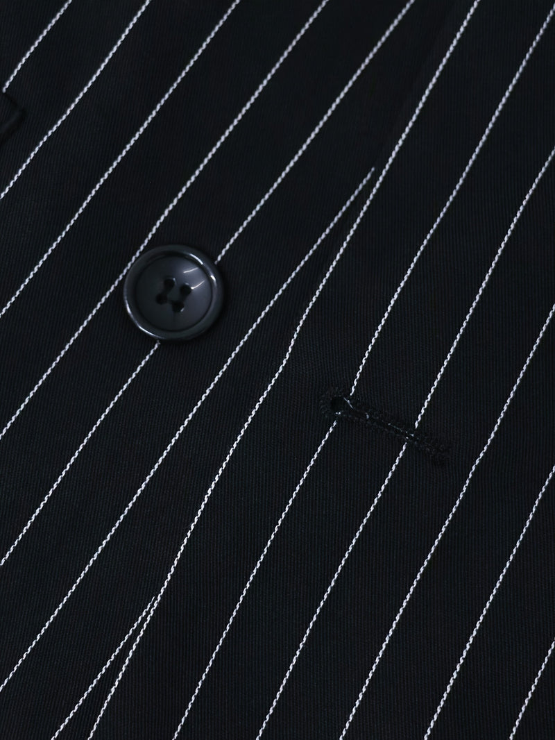 Men's Business Striped Suit, Double-Breasted Two-Piece.