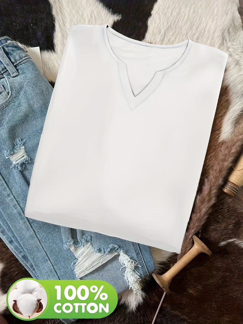 2pcs Autumn/Winter New V-Neck 100% Long Sleeve T-Shirts.