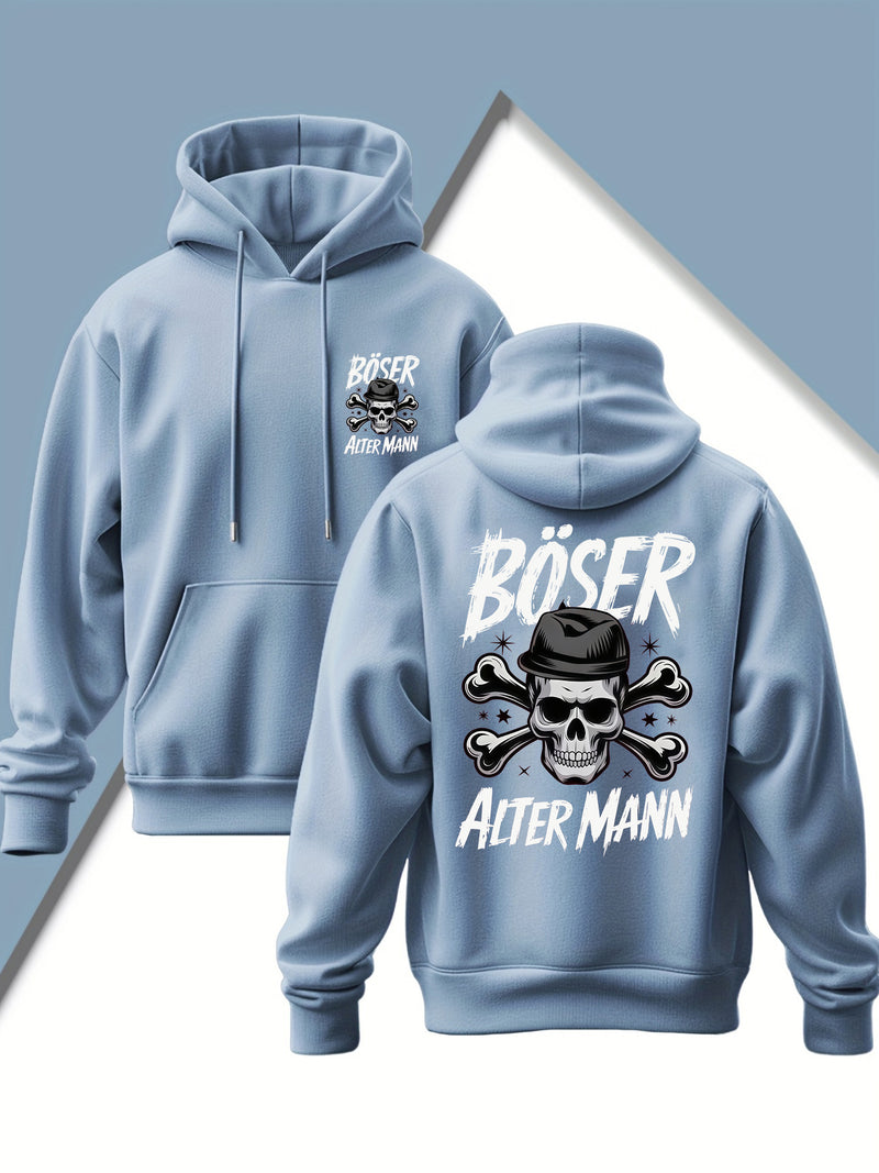 Men's Edgy Gothic Hooded Sweatshirt.