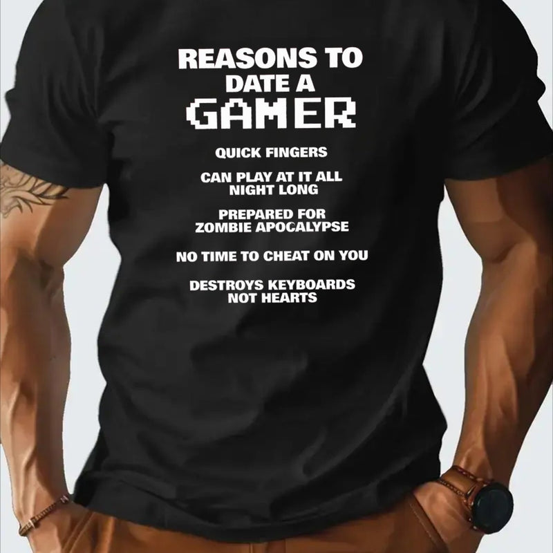 Men's Cotton Retro Video Game T-Shirt.