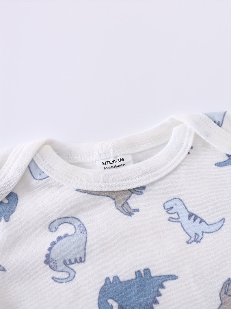 4pcs Newborn Triangle Romper Summer Baby Casual Onesie 0-3M Baby Boy.