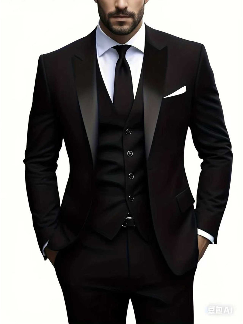 Men'S Premium Two-Piece Suit, Plus-Size Suit Set with Pants.