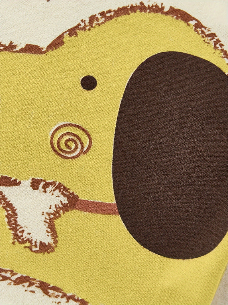 Toddler Boy Cartoon Letter Print Long Sleeve Sweater & Pants.