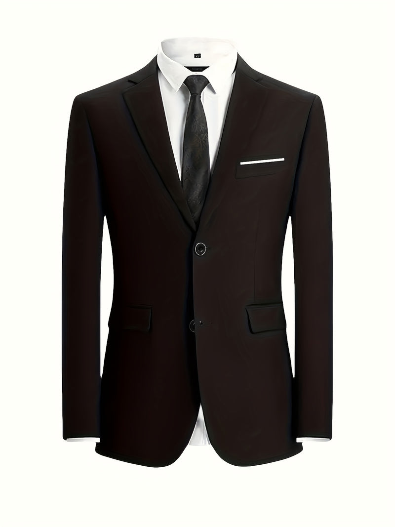 Men'S Suit Set with 2pcs, Including a Blazer And Trousers.