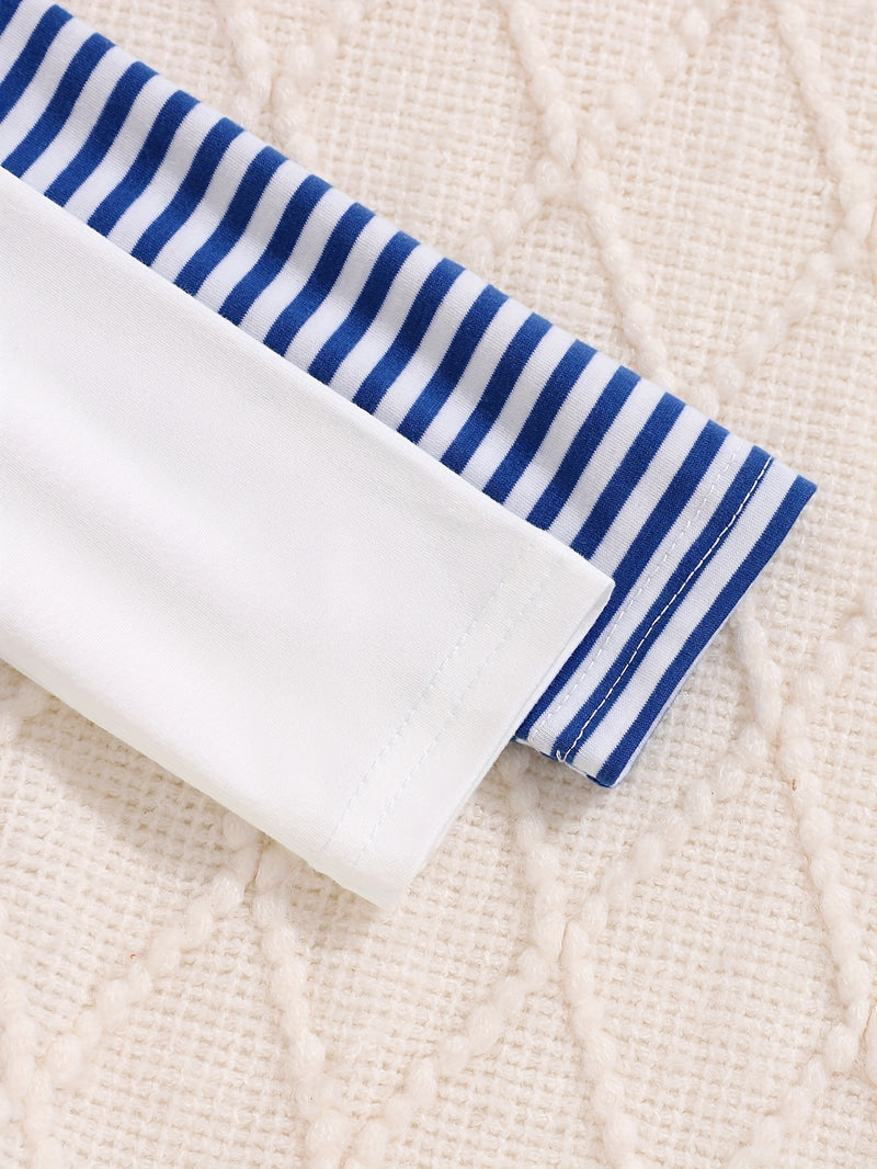 6pcs Baby Boy Outfit Set with Stripes - Spring/Summer Casual Wear.