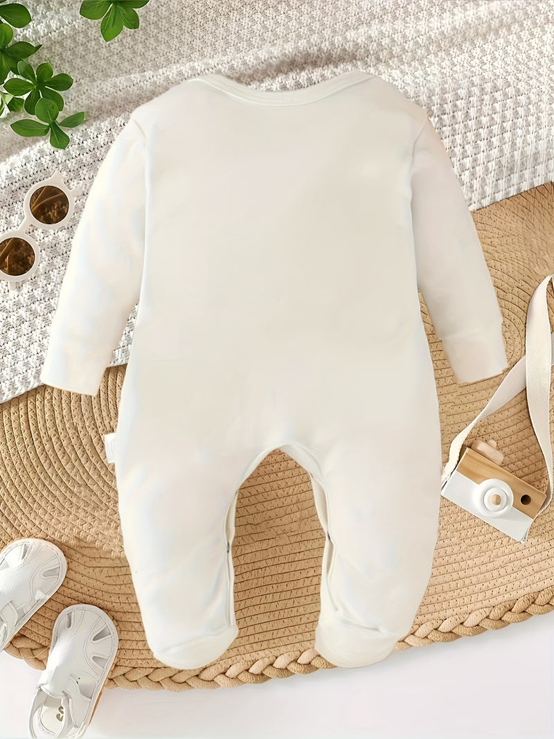 All My Siblings Have Paws Letter Print Newborn Romper Footed Bodysuit for Babies.