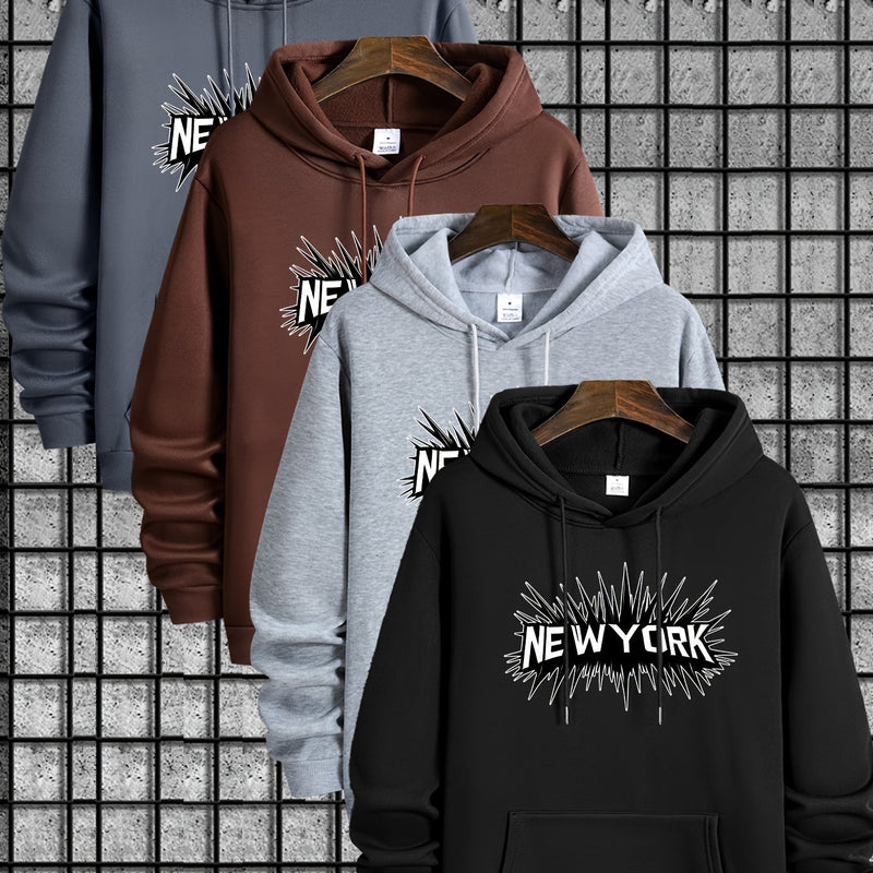 Men's 4pcs sweater set with new New York print.