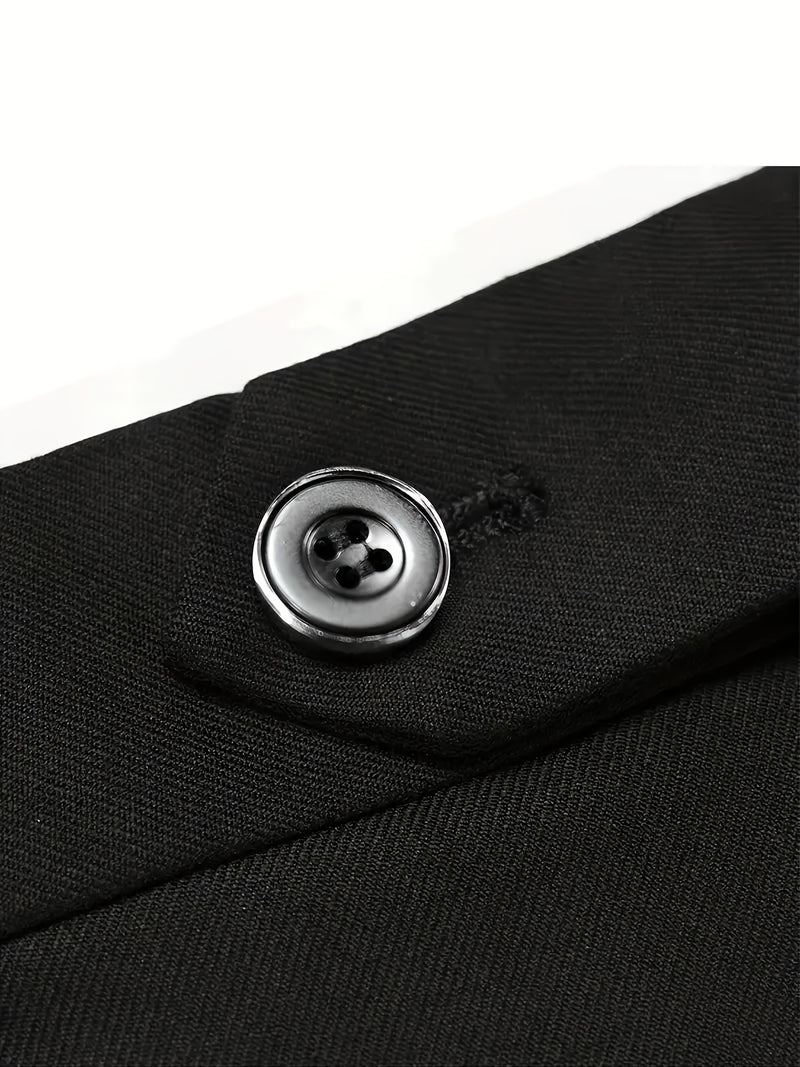 Men's 3pcs Suit Set, Including a Blazer, Vest, And Trousers.