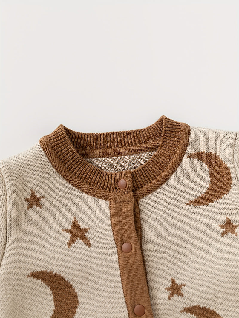 Cute Bohemian Style Children's Knitted Bodysuit Sweater.
