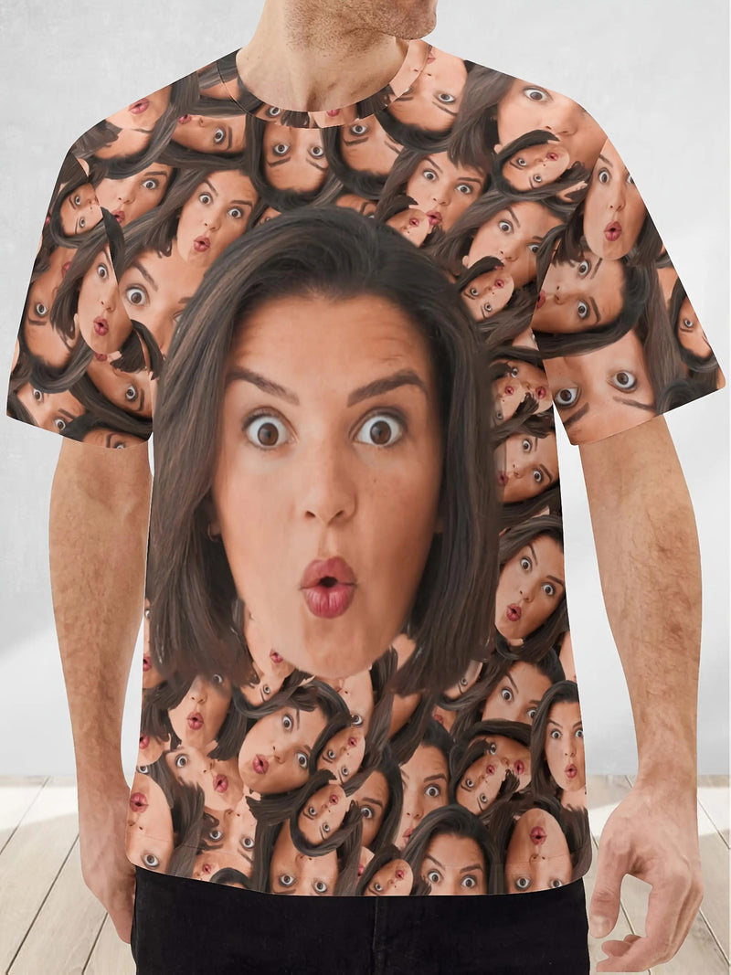Men's T-Shirt- Personalized Face Print.