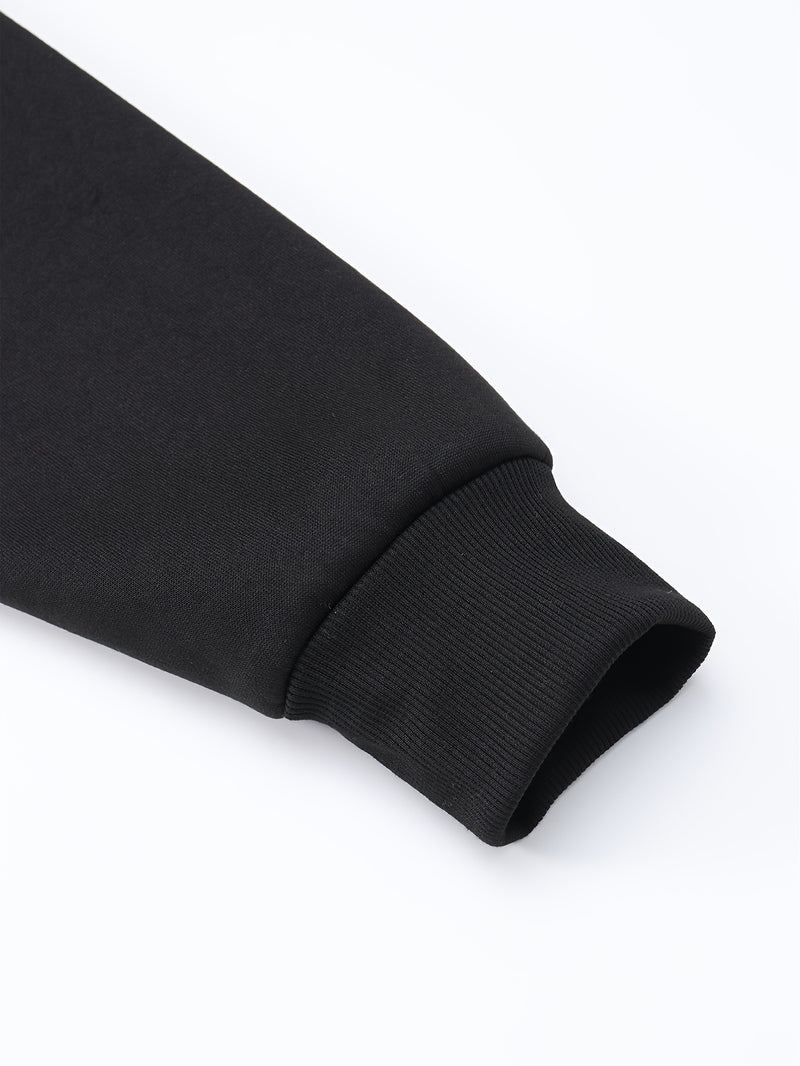 Hooded Zip-Up Jacket Set with NY Letter Prints on The Front And Back.