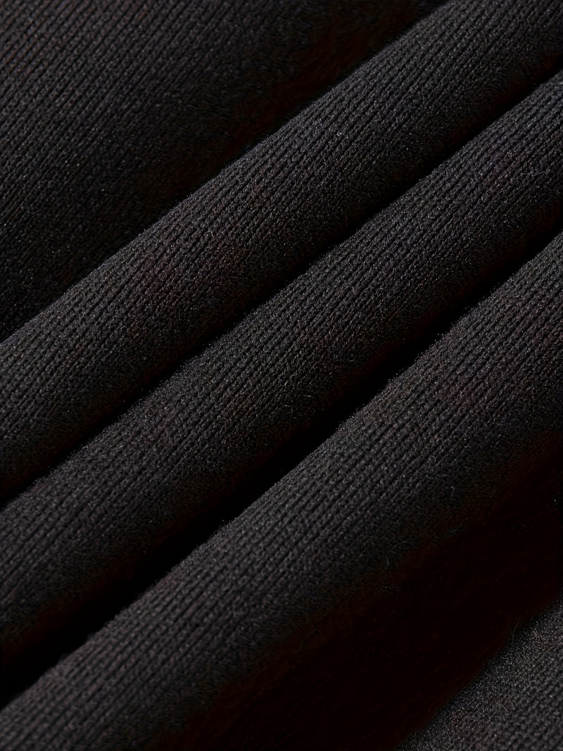 Men's Hoodie. Solid Color Long Sleeve Open Front Hooded Sweatshirt Jacket.