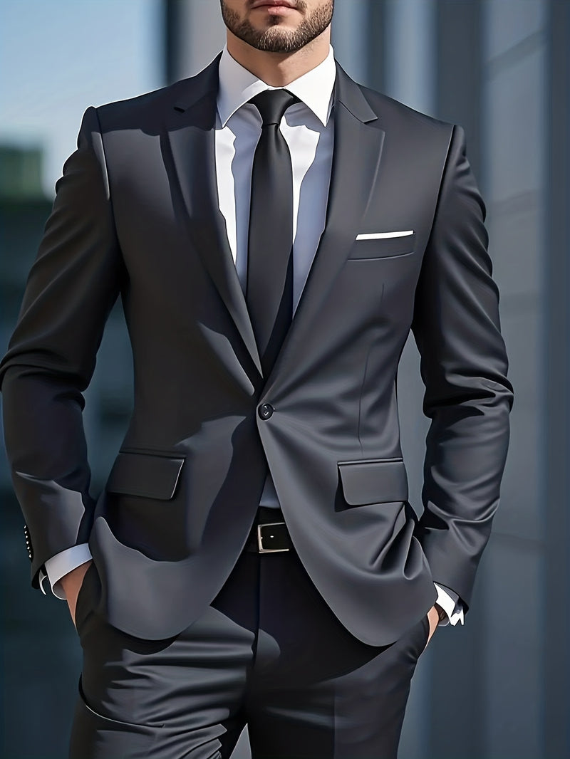 Set of 2 Men'S Formal And Wedding Suits,Tailored Jacket And Dress Trousers.