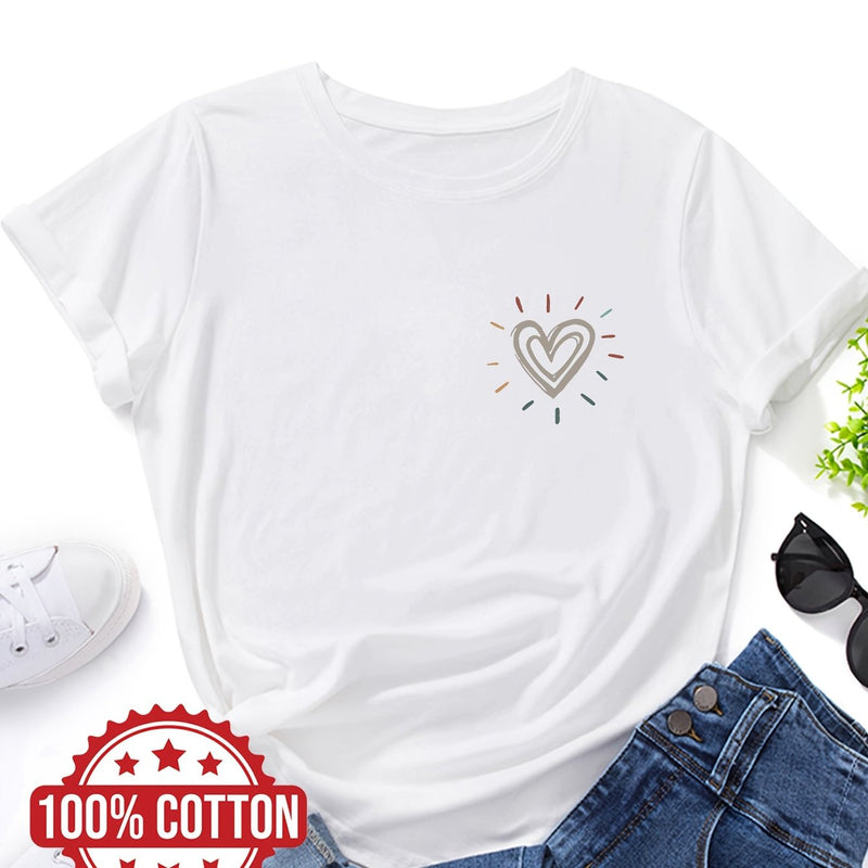 Women's "Love" Graphic Print T-Shirt.