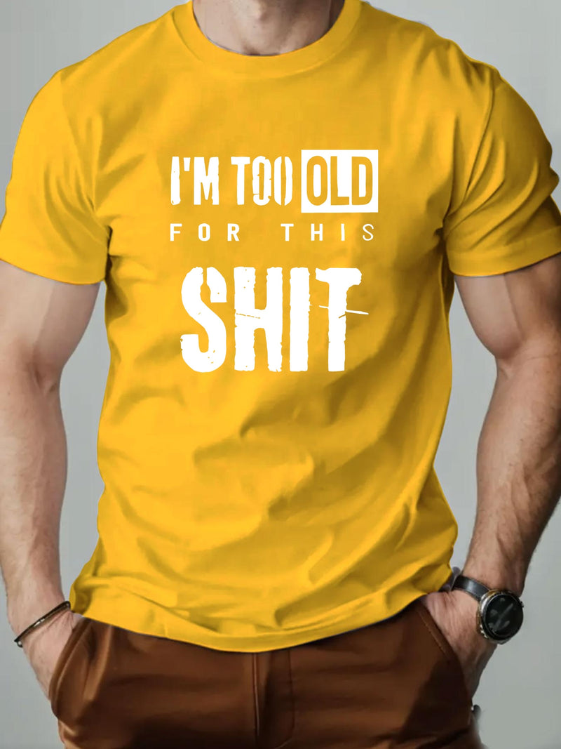 Men's Graphic Summer Casual Crew Neck Short Sleeve T-Shirt.