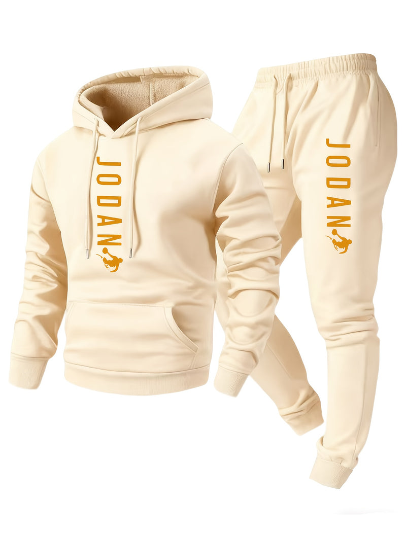 Autumn/Winter Men's -Lined Thick Hooded Sweatshirt and Jogger.