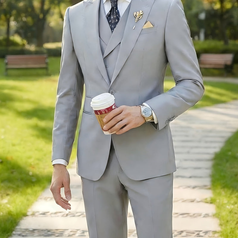 Men's Premium Dark Grey Suit Set.