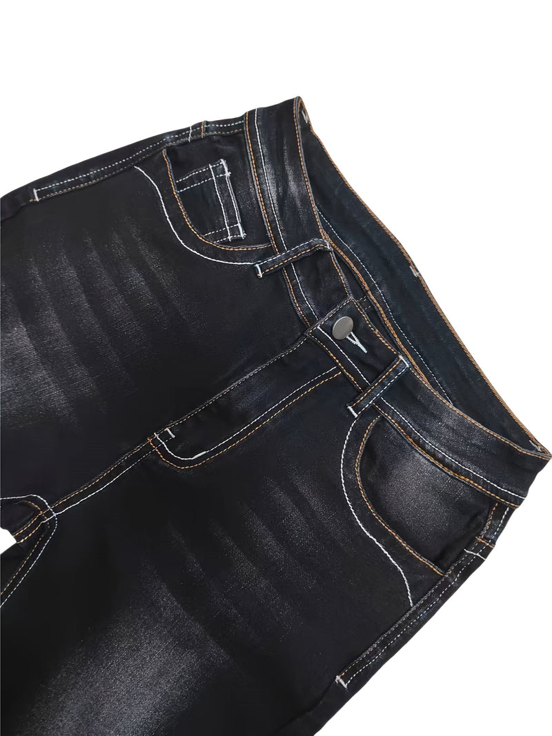 Women's Mid-rise Stretch Denim Pants.