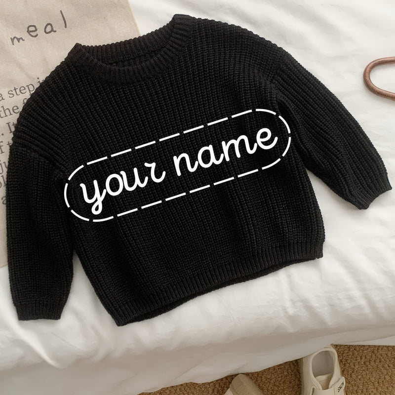 Customizable Girls' Casual Sweater.